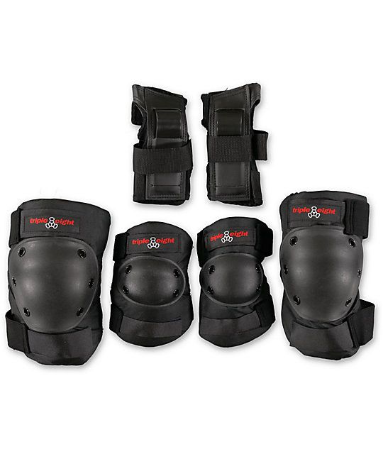 Triple 8 Tri Pack Saver Series in all black.