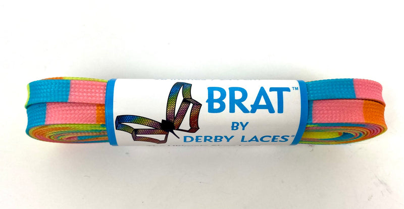 Derby Laces Brat roller skate laces in Summer Block.