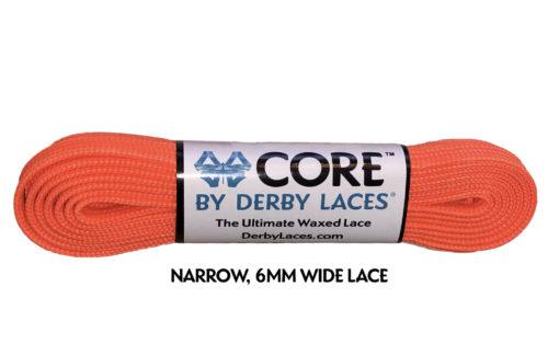 Derby Laces in Fluorescent Orange.
