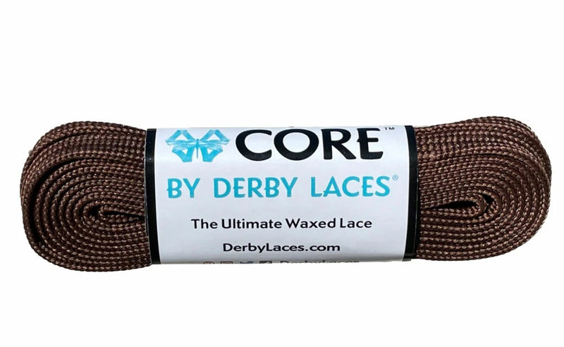 Derby Laces in Chocolate Brown.