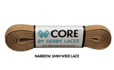 Derby Laces in Latte Brown.