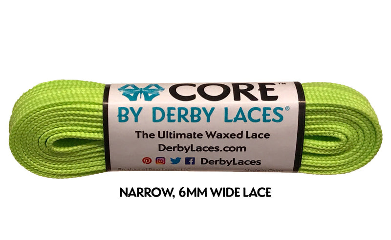 Derby Laces in Lime Green.