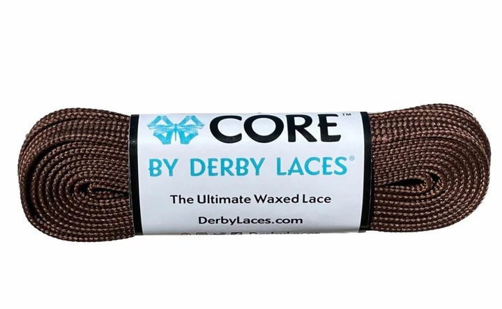 Derby Laces in Chocolate Brown.