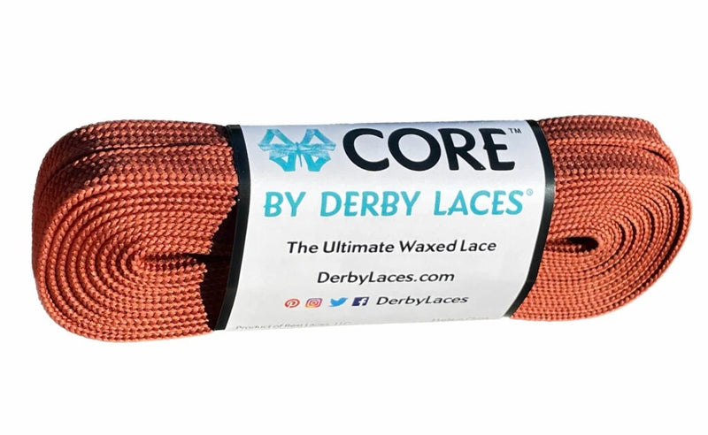 Derby Laces in Rust Red.