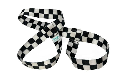 Derby Laces Skate Leashes in Black and White Checker.