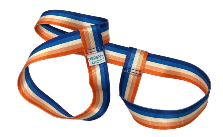 Derby Laces Skate Leashes in Desert Stripe.