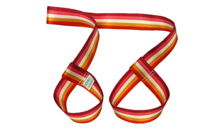 Derby Laces Skate Leashes in LSB Stripe.