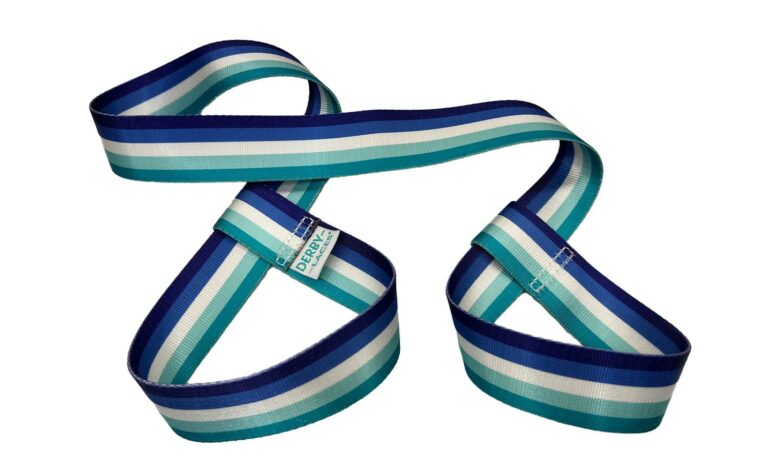 Derby Laces Skate Leashes in MLM Stripe.