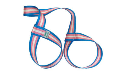 Derby Laces Skate Leashes in Trans Stripe.