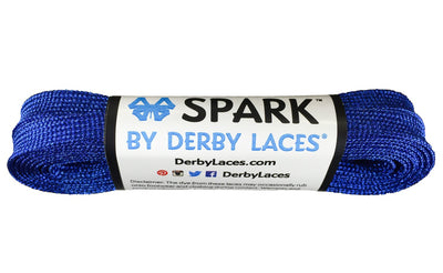 Derby Laces Spark roller skate laces in Blue.