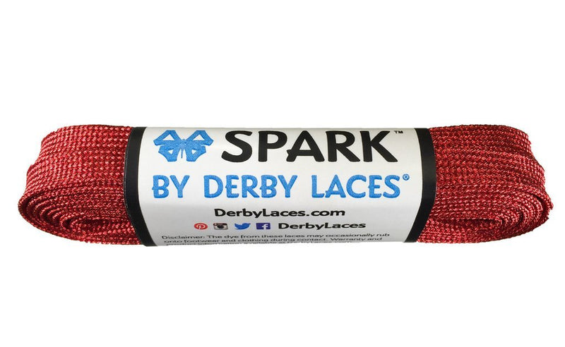Derby Laces Spark roller skate laces in Red.
