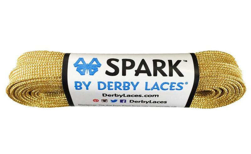 Derby Laces Spark roller skate laces in Gold.