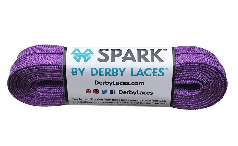 Derby Laces Spark roller skate laces in Purple.