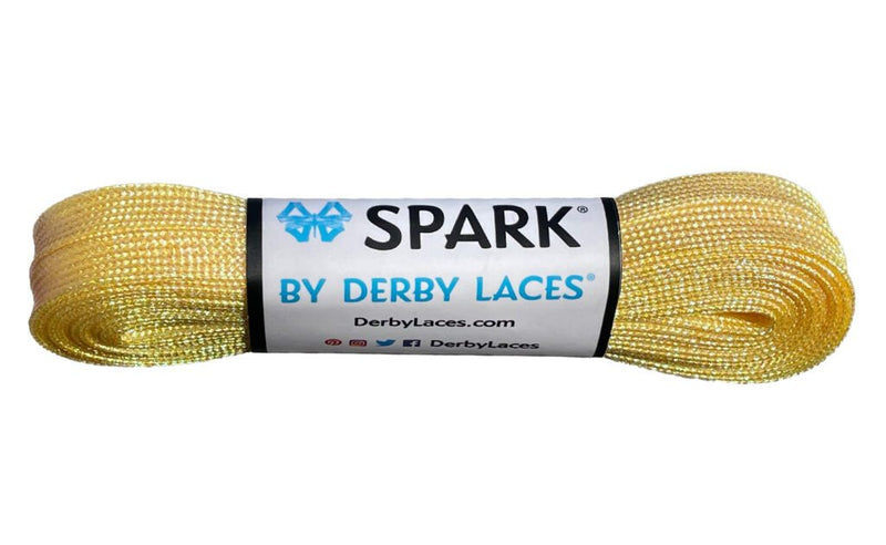 Derby Laces Spark roller skate laces in Lemon Yellow.