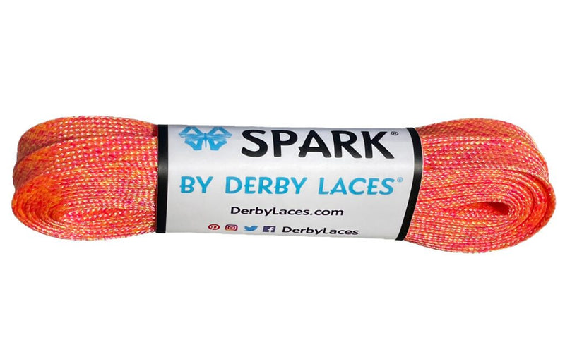 Derby Laces Spark roller skate laces in Orange Creamsicle.