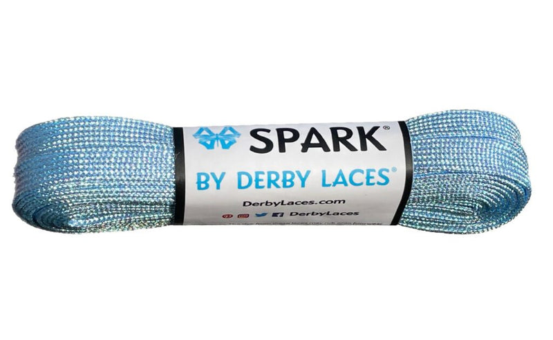 Derby Laces Spark roller skate laces in Sky Blue.