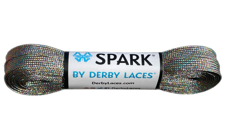 Derby Laces Spark roller skate laces in Starlight.