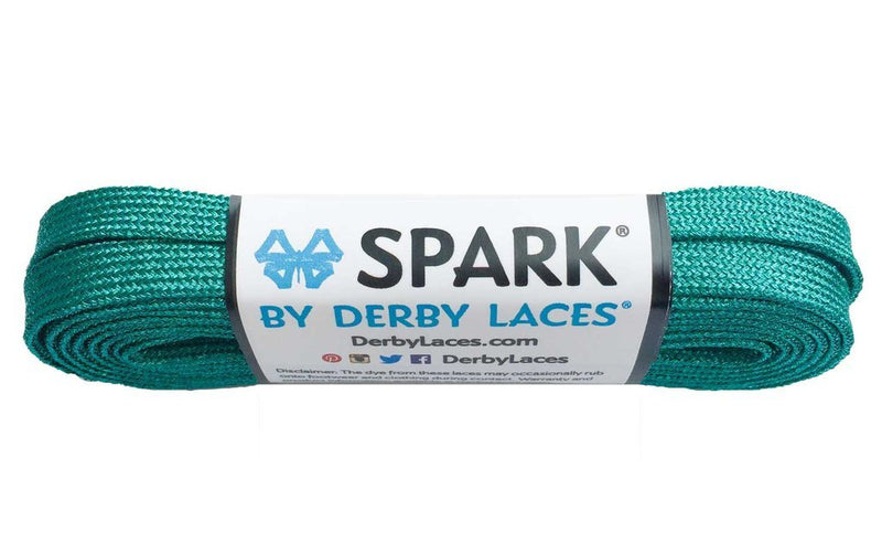 Derby Laces Spark roller skate laces in Teal.