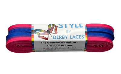 Derby Laces Style roller skate laces in Bisexual Stripe.