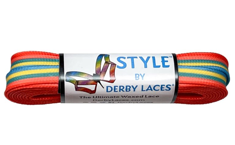 Derby Laces Style roller skate laces in Tropical Sunset. 
