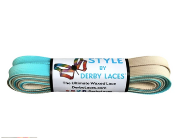 Derby Laces Style roller skate laces in Winter Gradient.