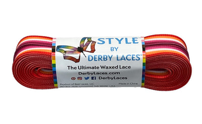 Derby Laces Style roller skate laces in Lesbian Stripe.