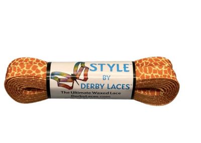 Derby Laces Style roller skate laces in Giraffe.