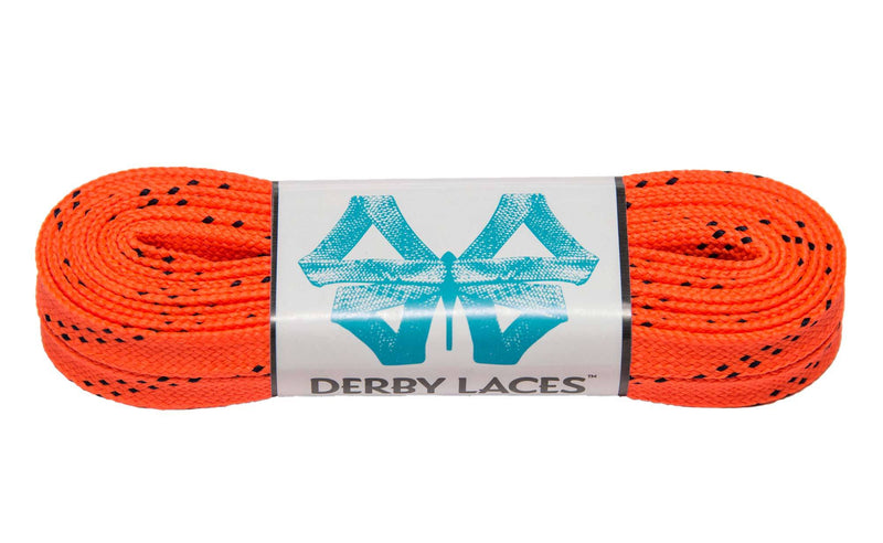 Derby Laces Waxed roller skate laces in Orange.