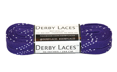 Derby Laces Waxed roller skate laces in Purple.