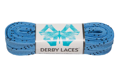 Derby Laces Waxed roller skate laces in Sky Blue.