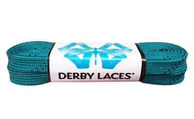 Derby Laces Waxed roller skate laces in Teal.