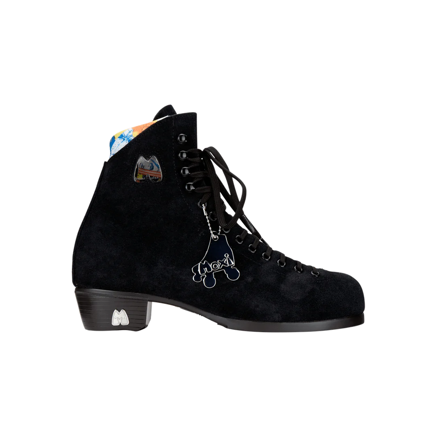 Moxi Lolly roller skate boot in Black with signature Moxi "M" cutout and lining.