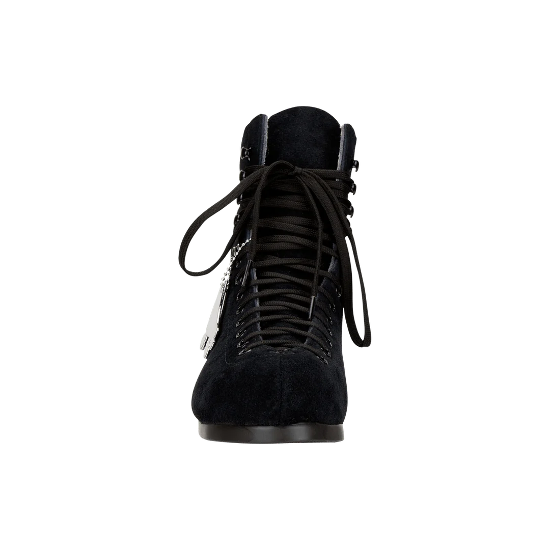 Moxi Lolly roller skate boot in Black with signature Moxi "M" cutout and lining.