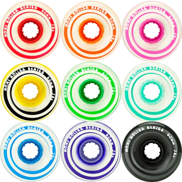 Moxi Roller Skates Gummy wheels in 9 colours.