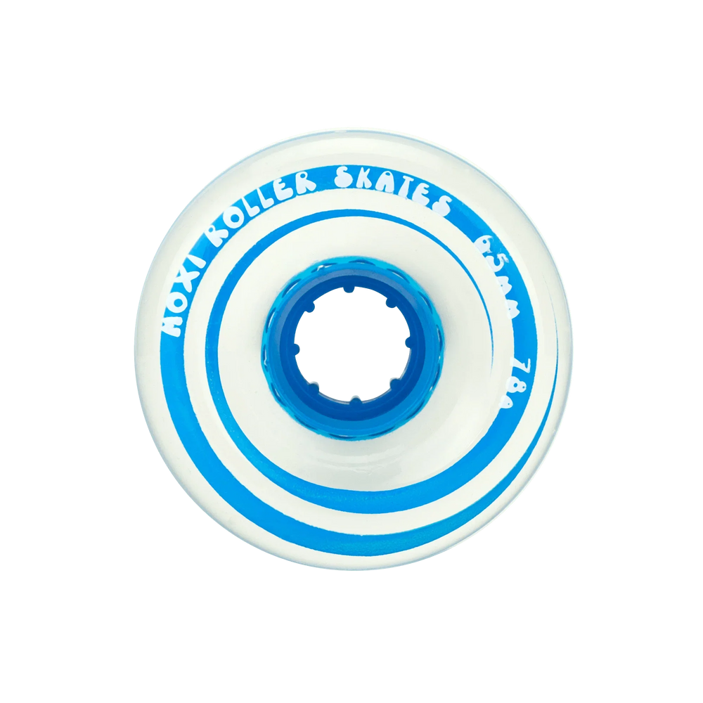 Moxi Roller Skates Gummy wheels in True Blue.