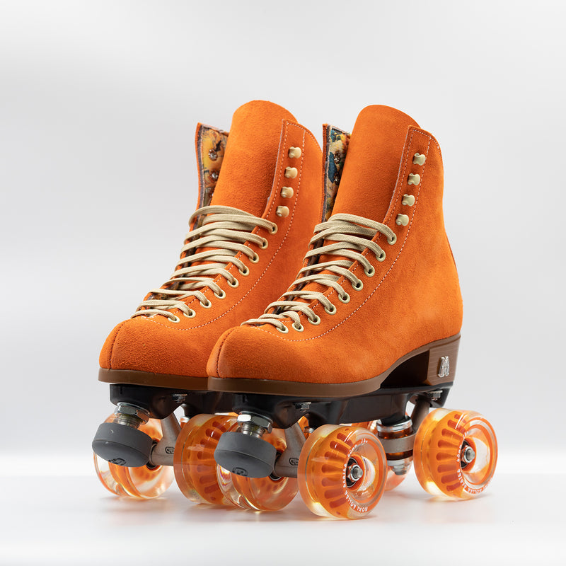 Moxi Roller Skates Lolly roller skates in Clementine orange.