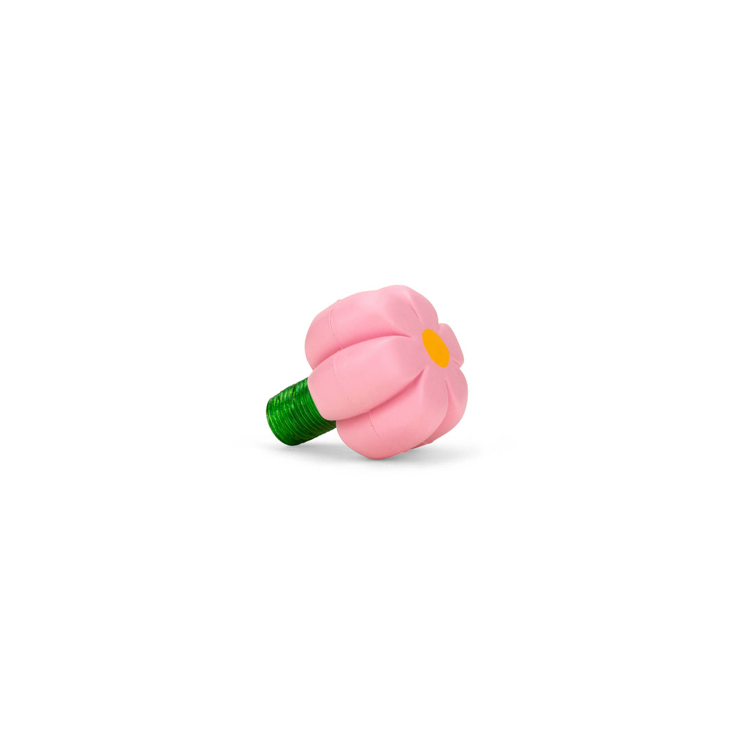 Moxi Roller Skates Brake Petal flower shaped toe stop in Pink Carnation.
