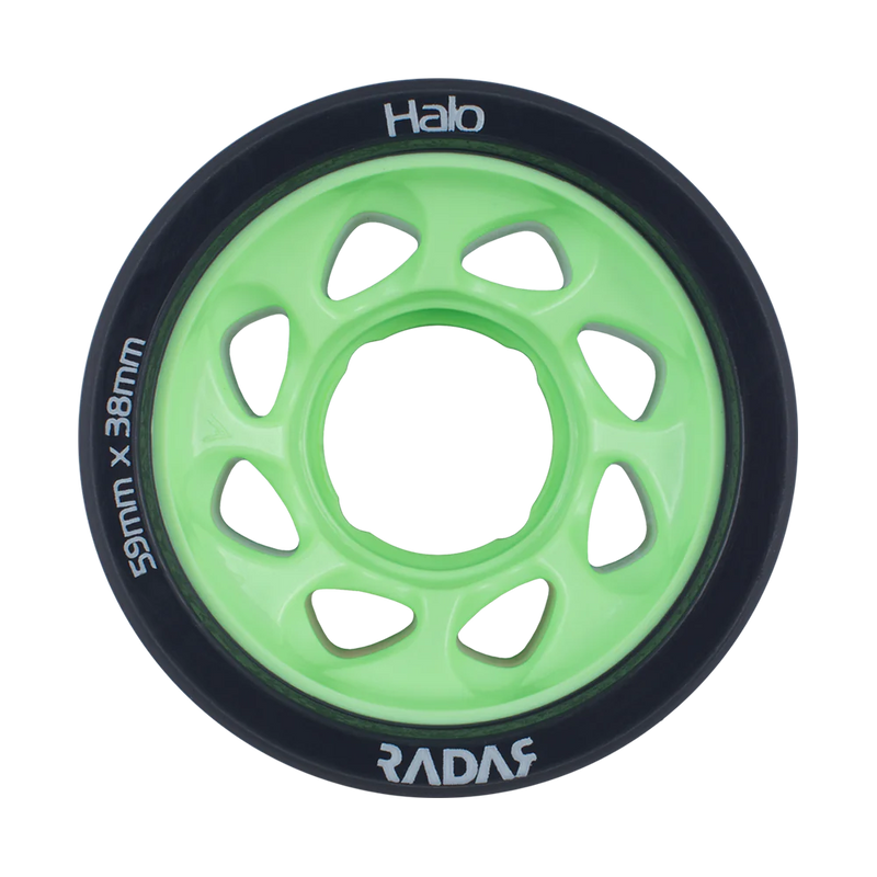 Radar Halo wheels in green.