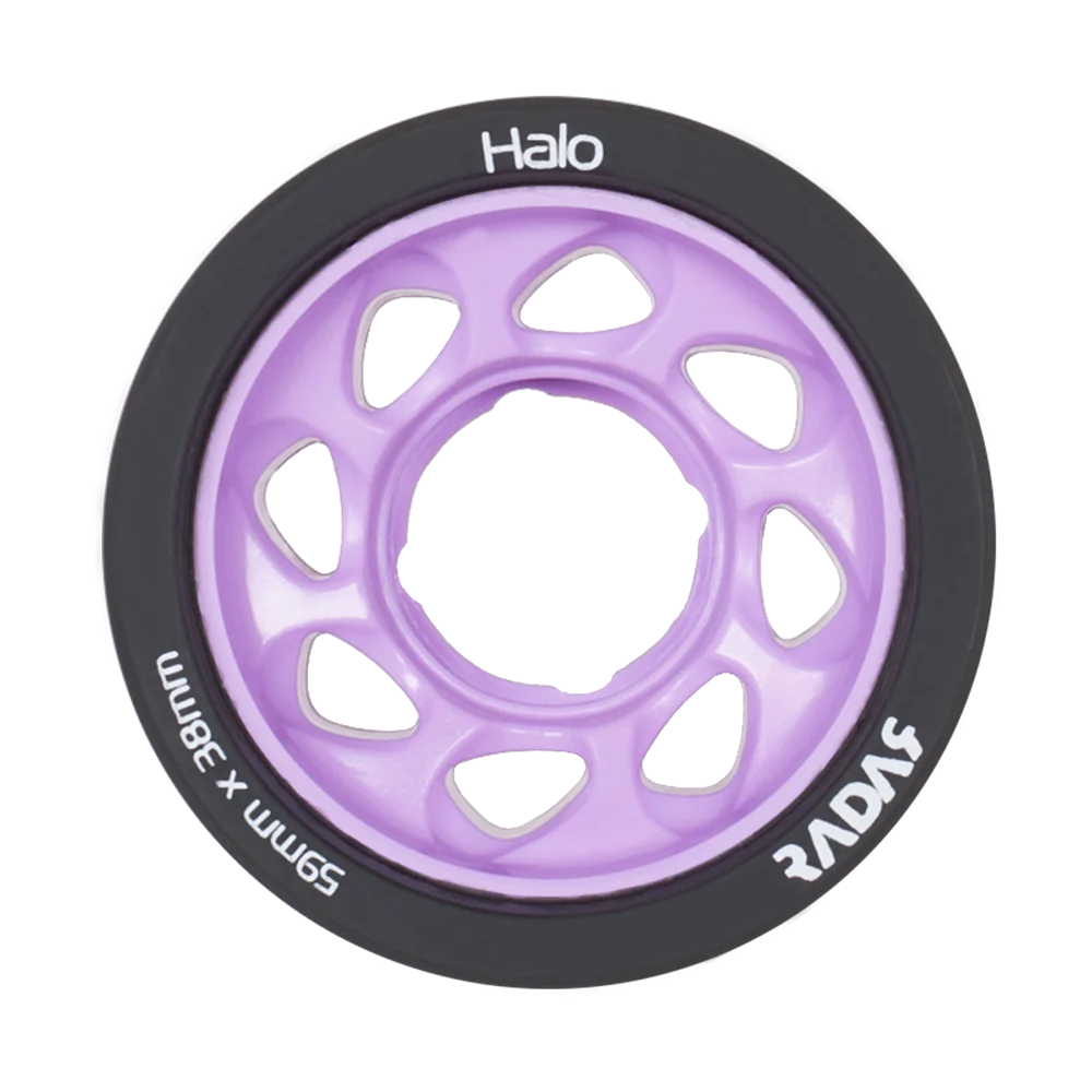 Radar Halo wheels in purple.