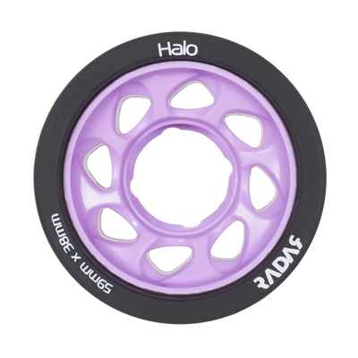 Radar Halo wheels in purple.