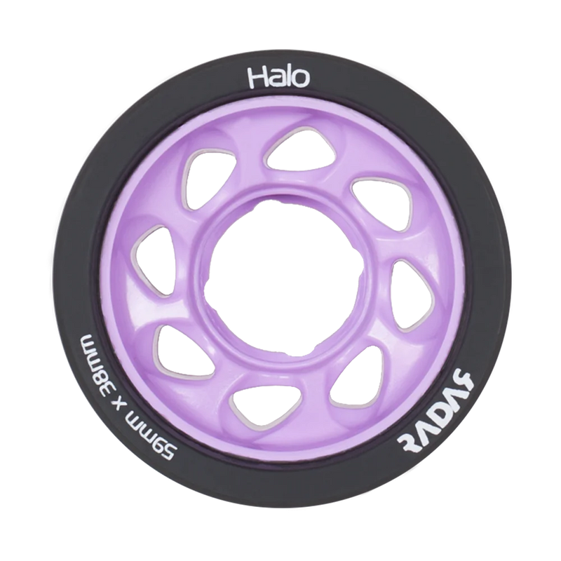 Radar Halo wheels in purple.