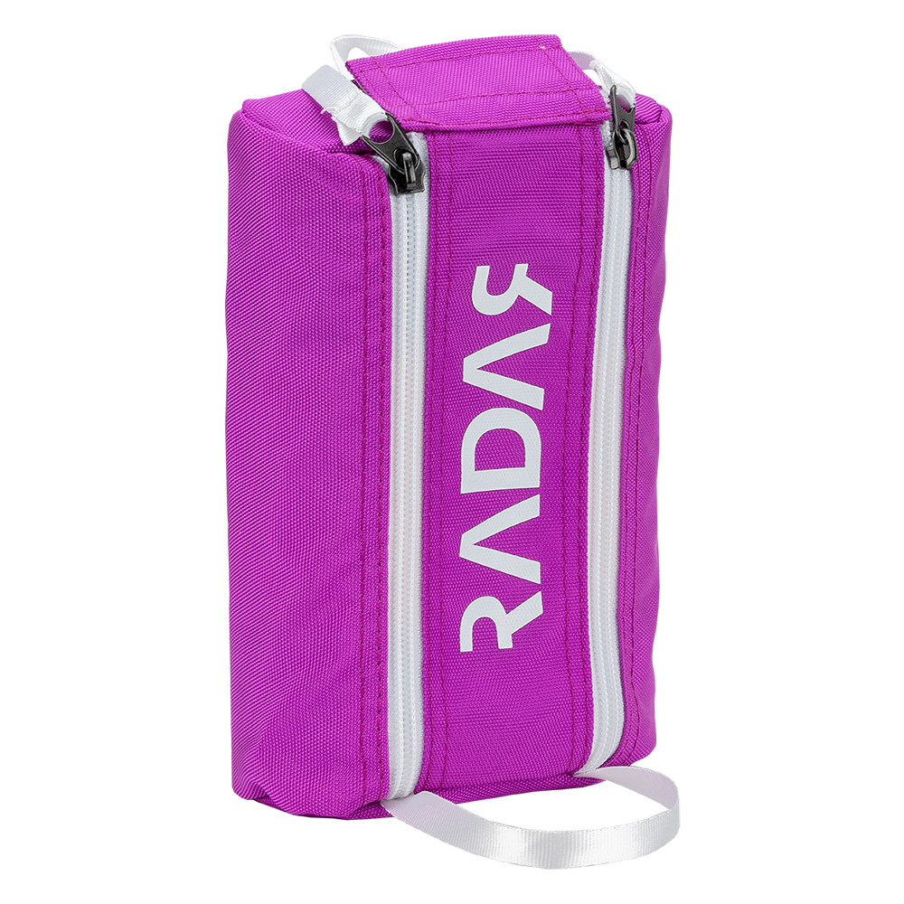 Radar Wheel Bag in purple.