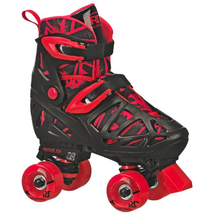 RDS Trac Star roller skate in black/red.