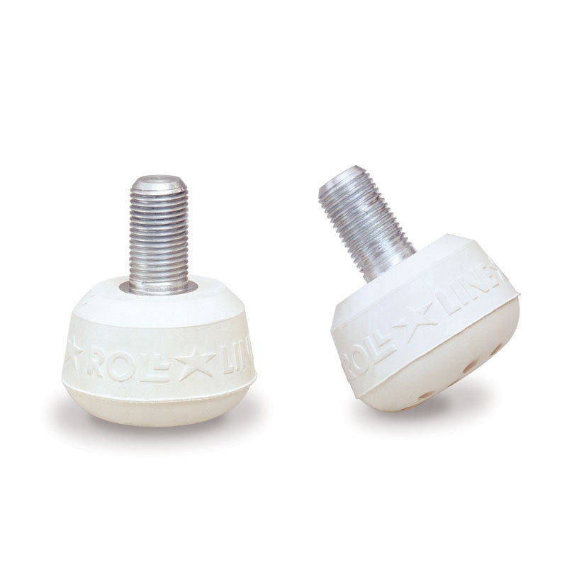 Roll-Line Professional toe stops in white. 