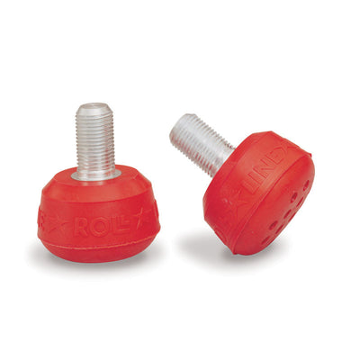 Roll-Line Super Pro toe stops in red.