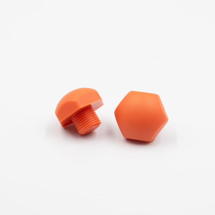 RollerFit toe jam plug in papaya orange.