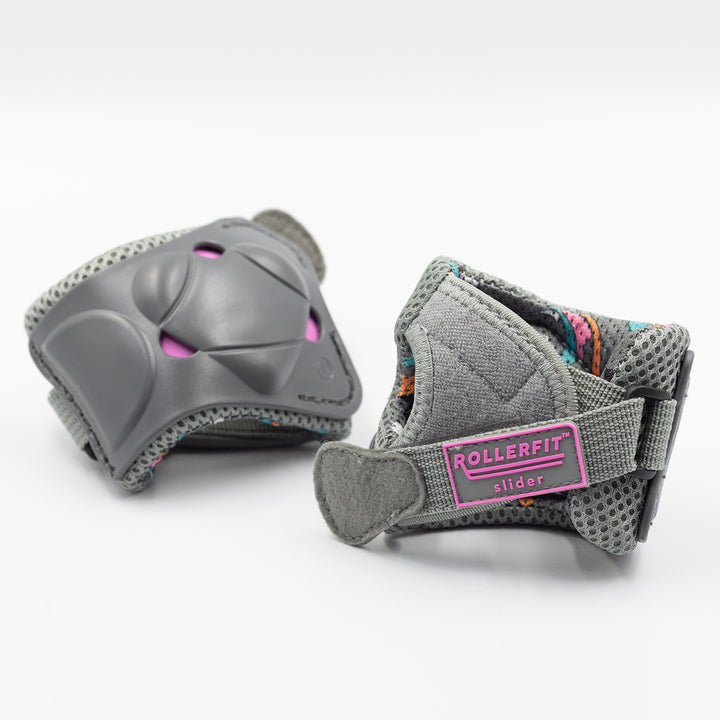 RollerFit Palm Sliders in Grey.