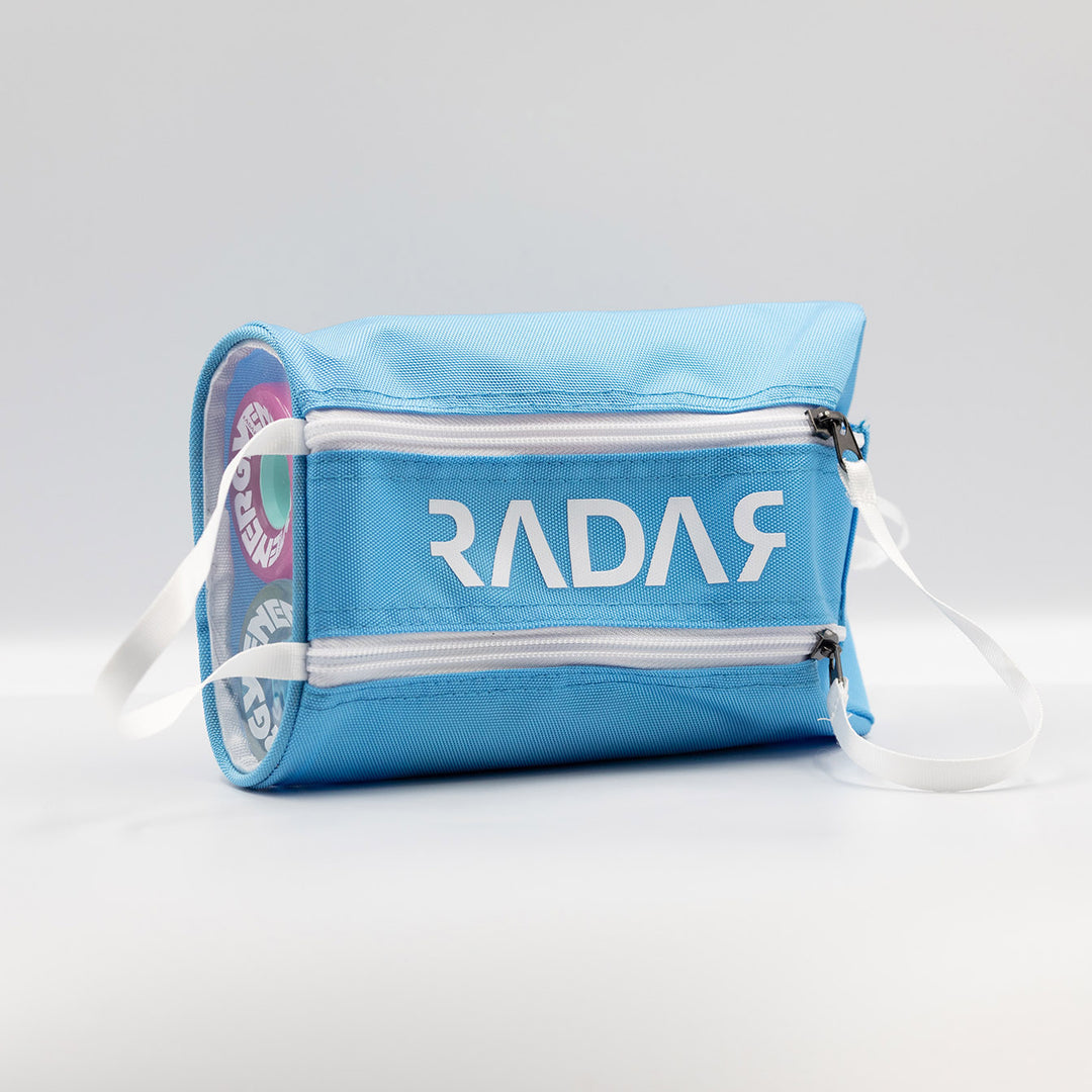 Radar Wheel Bag in blue.
