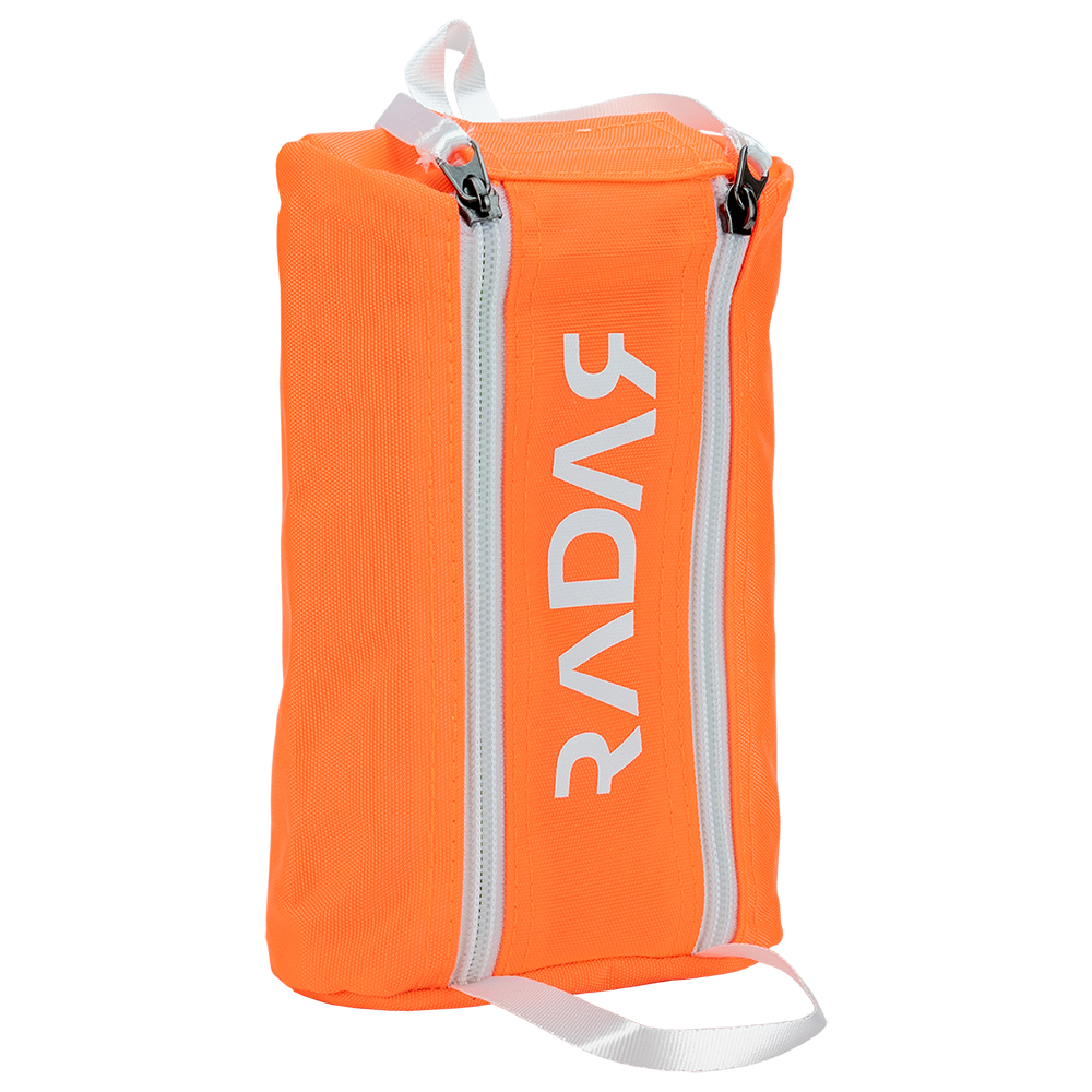 Radar Wheel Bag in orange.
