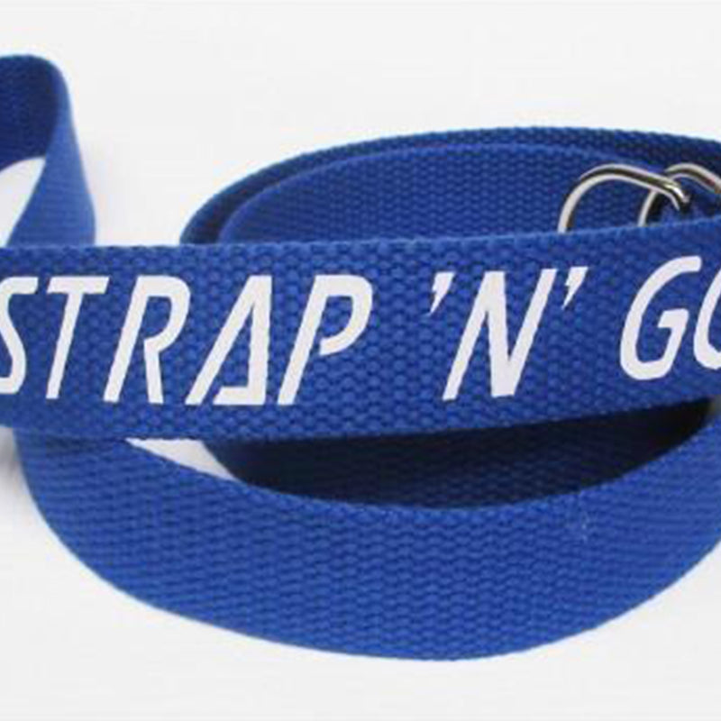 Strap N Go roller skate leash in dark blue.